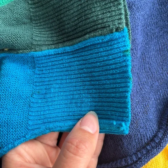 Free People Block Party Pullover Top Striped Oversized linen blend Knit Sweater - Picture 11 of 11